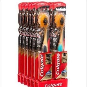 Colgate Toothbrush 360 Charcoal Gold Soft 12pk